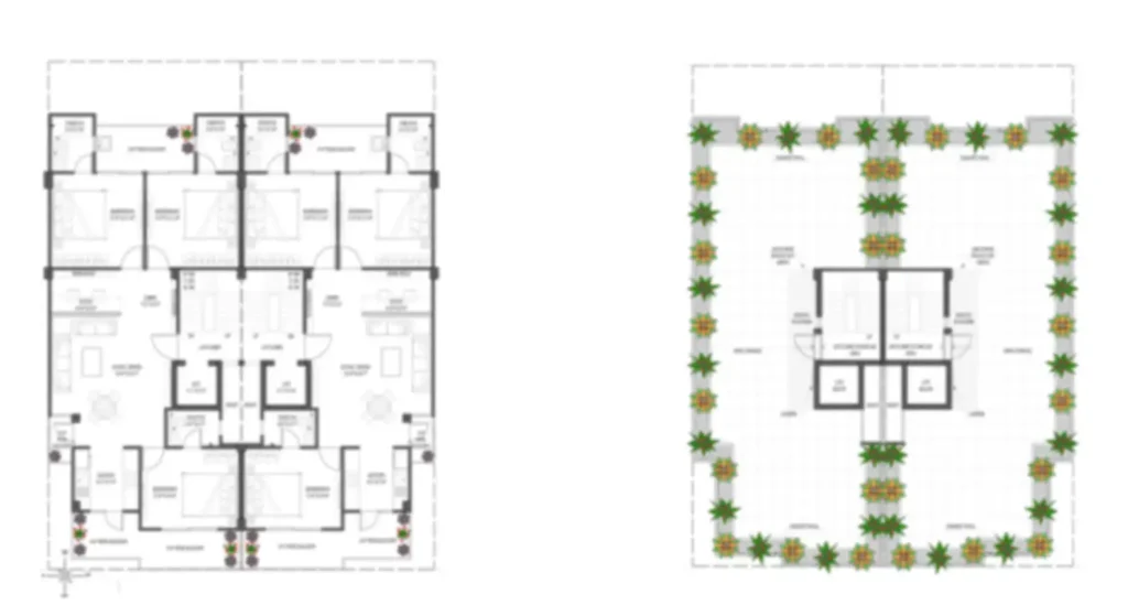 floor plan with dotted lines 2