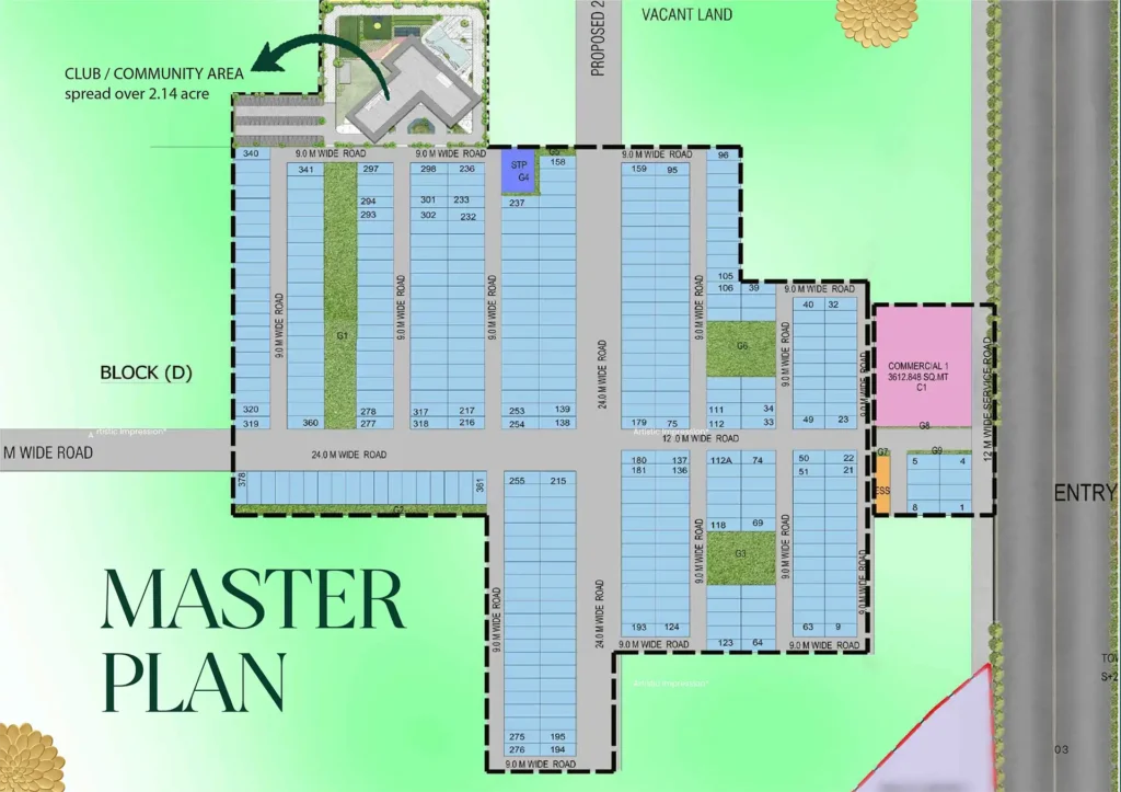 master plan of premium floor township